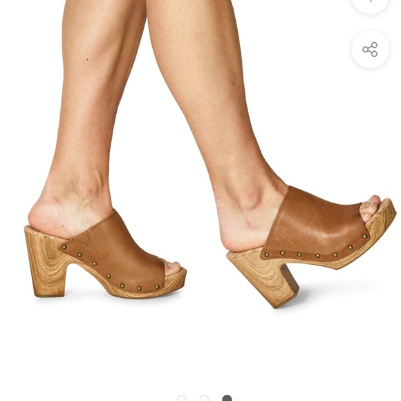 KorkEase Shoes Kork Ease Womans Tan Leather Danika Mike Clog Heels Size 8 Poshmark